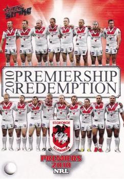 2011 NRL Strike - 2010 Premiers Redemption #PR1 St. George-Illawarra Dragons Front
